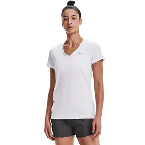 T-shirt de pescoço em v das mulheres Under Armour Tech™ image-2