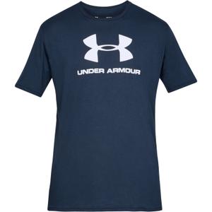 1329590-408-t-shirt-under-armour-sportstyle-logo-marineblau-weiss