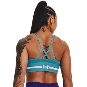 Sujetador largo sin costuras con sujeción ligera para mujer Under Armour image-3