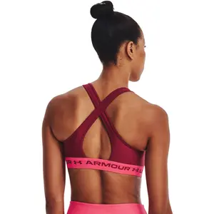Soutien desportivo de apoio moderado para mulheres Under Armour crossback image-3