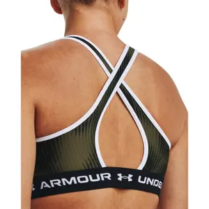 Behå med måttligt stöd för kvinnor Under Armour Crossback Print image-4