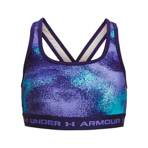 Bedruckter Sport-BH mit gekreuzten Trägern und mäßigem Halt, Mädchen Under Armour image-0
