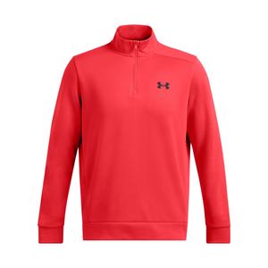 1373358-713-sweatshirt-med-1-4-dragkedja-under-armour-fleecer-racer-red-svart