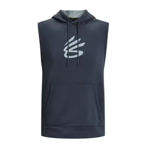 Sweatshirt mouwloze fleece hoodie Under Armour Curry image-0