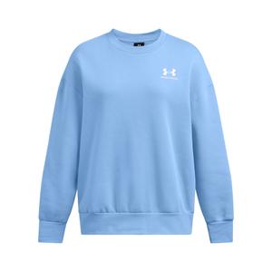 1387169-465-oversized-ronde-hals-sweatshirt-voor-dames-under-armour-icon-fleece-horizon-blauw-wit