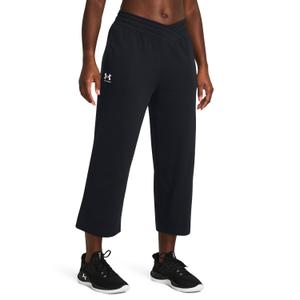 Pantalón de chándal de pierna ancha para mujer Under Armour Rival Terry Crop image-2