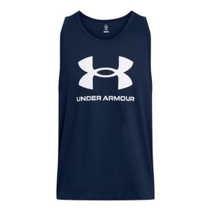 1382883-408-camiseta-de-tirantes-under-armour-sporstyle-logo-azul-blanco