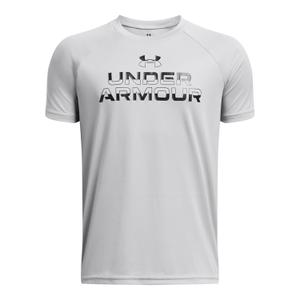 1383010-011-kindertrikot-under-armour-tech-split-wordmark-grau-mod-schwarz