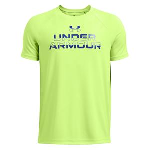 1383010-304-kindert-shirt-under-armour-techtm-split-wordmark-morph-grun-blau