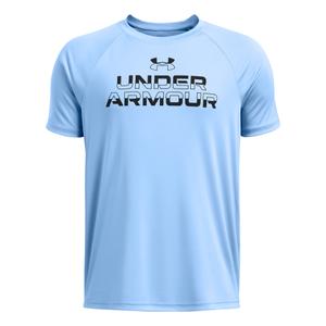 1383010-465-kindert-shirt-under-armour-techtm-split-wordmark-horizontblau-schwarz