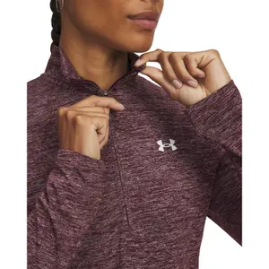Top de treino feminino com 1/2 fecho Under Armour Tech image-2