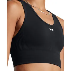 Brassiera bezszwowa o średnim wsparciu dla kobiet Under Armour Vanish image-4