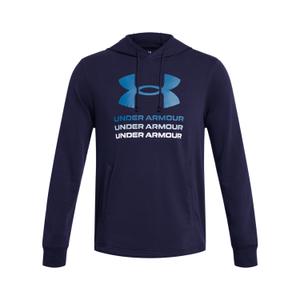 1386047-410-sweatshirt-a-capuche-under-armour-rival-terry-graphic-bleu-navy-bleu