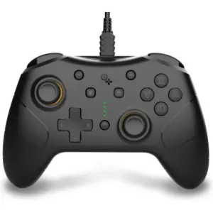 Wired Game Controller with Jack Plug Under Control Switch/OLED