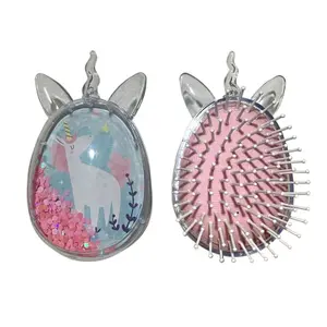 Magic glitter hairbrush Unicorn image-0