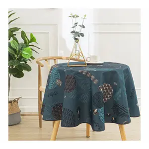 Nappe de table antitache imprimée et ronde Univers Décor Vickie image-0