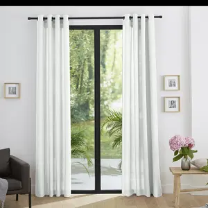 Par de cortinas de ojales Univers Décor Effet Lin Moonlight deco image-0