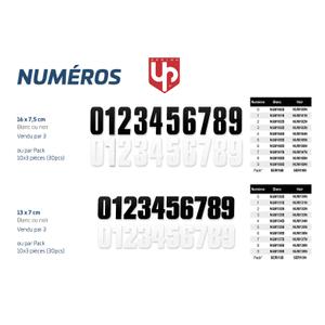 Set of 3 motorcycle stickers UP Design Numeros (5) image-0