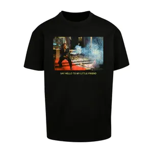 Oversized T-Shirt Upscale Scarface Little Friend image-6