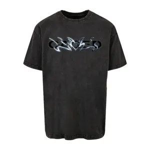T-shirt sobredimensionada Upscale Cagedchrome Acid Heavy image-0