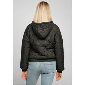 Sweatshirt med hætte til kvinder Urban Classics oversized diamond quilted pull over image-2