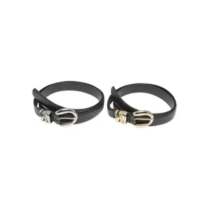 Women's synthetic leather buckle belt Urban Classics (x2) image-0