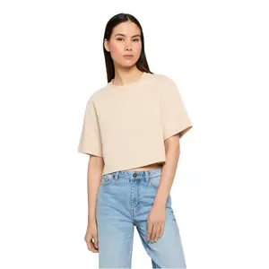 Kurzärmliges Struktur-T-Shirt Damen Urban Classics image-1