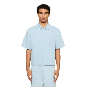 Denim Shirt Urban Classics Pinstriped Casual image-1