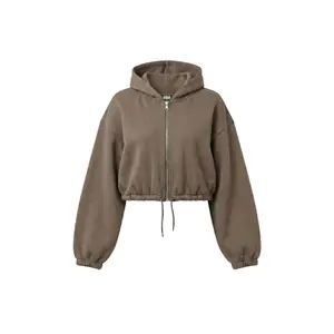 Damen kurz und flauschig Kapuzenpullover Urban Classics image-4
