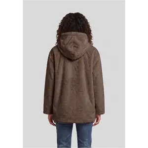 Giacca con cappuccio da donna Urban Classics Midi Teddy image-5