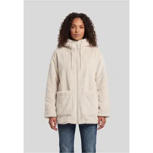Giacca con cappuccio da donna Urban Classics Midi Teddy image-4