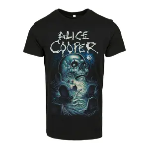 T-shirt Urban Classics Alice Cooper Graveyard Blue image-0