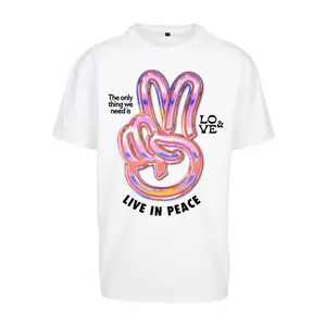 T-shirt Mister Tee Live in Peace Oversize image-0