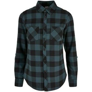 tb1280-04018-u-women-s-plaid-flannel-shirt-urban-classics-gt-duck-blue-black