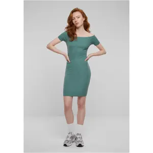 Vestido feminino com nervuras e sem ombros Urban Classics image-2