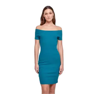 Ribbet kjole med off-the-shoulder til kvinder Urban Classics image-3