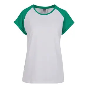 Camiseta de mujer Urban Classics Contrast Raglan image-0