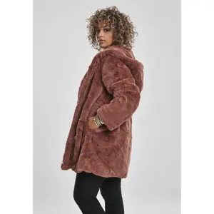Cappotto con cappuccio da donna Urban Classics Teddy image-1