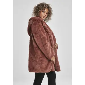 Cappotto con cappuccio da donna Urban Classics Teddy image-3