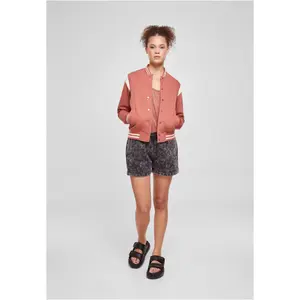 Women's large size tracksuit jacket Urban Classics Inset College image-1