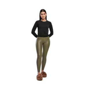 Women's high-waisted faux leather leggings Urban Classics image-5