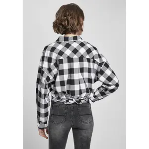 Oversize kort ternet skjorte til kvinder i store størrelser Urban Classics image-6