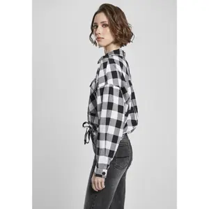 Oversize kort ternet skjorte til kvinder i store størrelser Urban Classics image-4