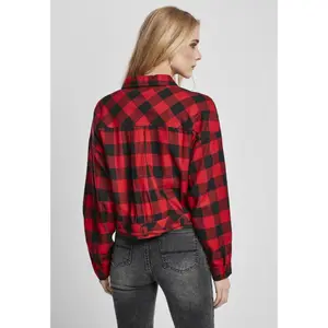 Oversize kort ternet skjorte til kvinder i store størrelser Urban Classics image-6