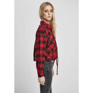 Oversize kort ternet skjorte til kvinder i store størrelser Urban Classics image-3
