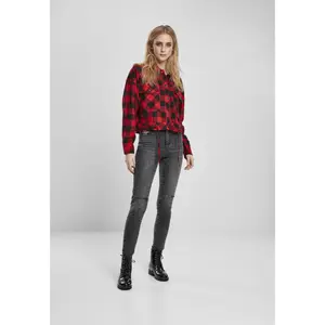 Oversize kort ternet skjorte til kvinder i store størrelser Urban Classics image-2