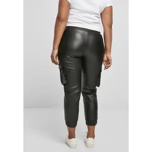 Trousers cargo similicuir cargo femme grandes tailles Urban Classics image-6