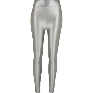 Legging high waist woman large sizes Urban Classics Shiny Metalic image-0