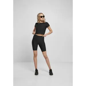 Women's large size T-shirt Urban Classics Cropped Lace Hem image-3