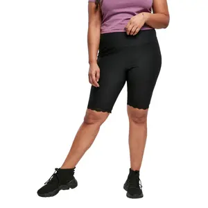 Calções interiores de ciclismo de cintura alta para mulher com bainha de renda Urban Classics image-1